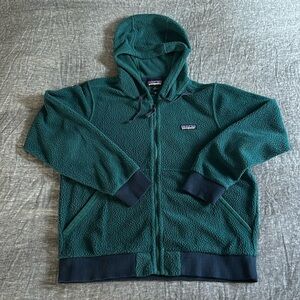 Patagonia women’s shearling fleece zip hoodie